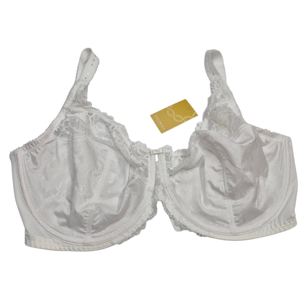 New Delimira White Non Padded Minimizer Bra Women's 36I
